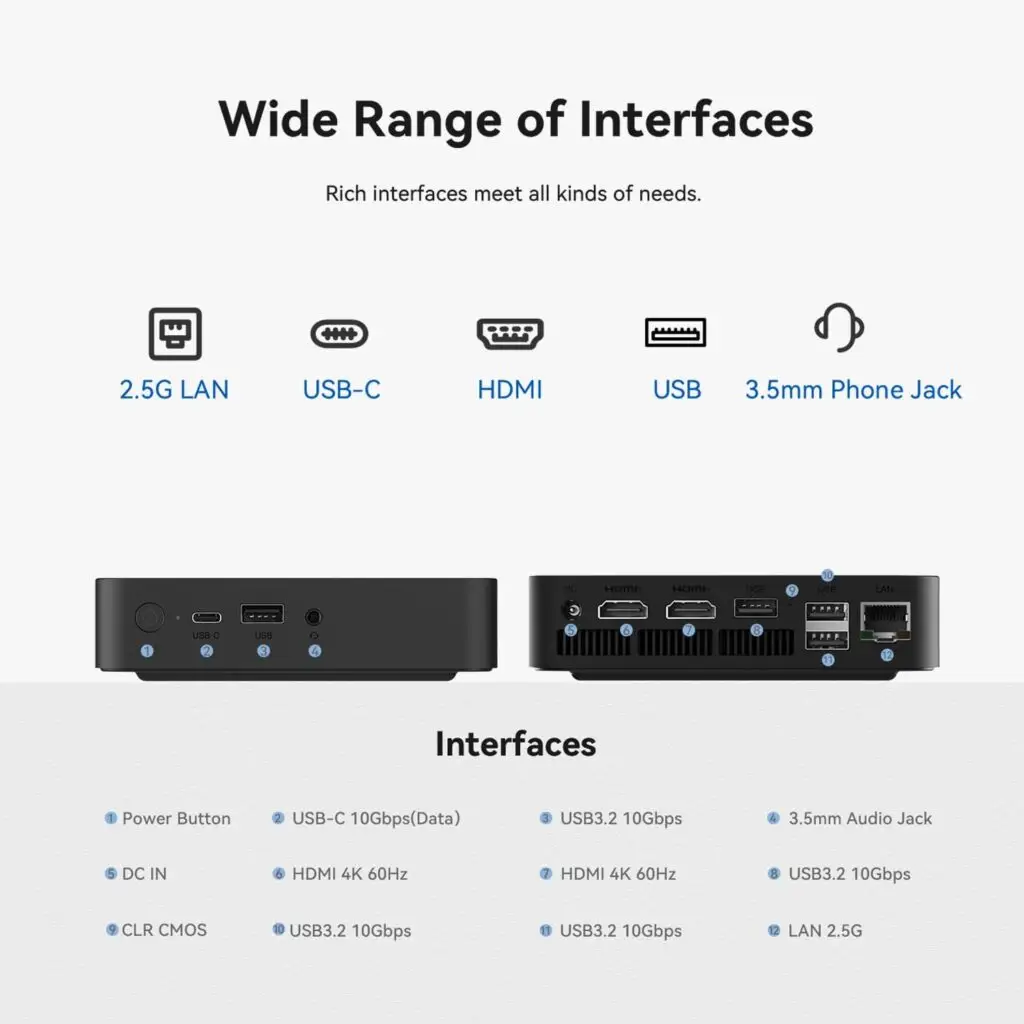 TRIGKEY Key Mini N150 – Mini PC Alder Lake N150 (4C/4T hasta 3.6GHz), 16GB DDR5, SSD 500GB, doble HDMI 4K's photo #1