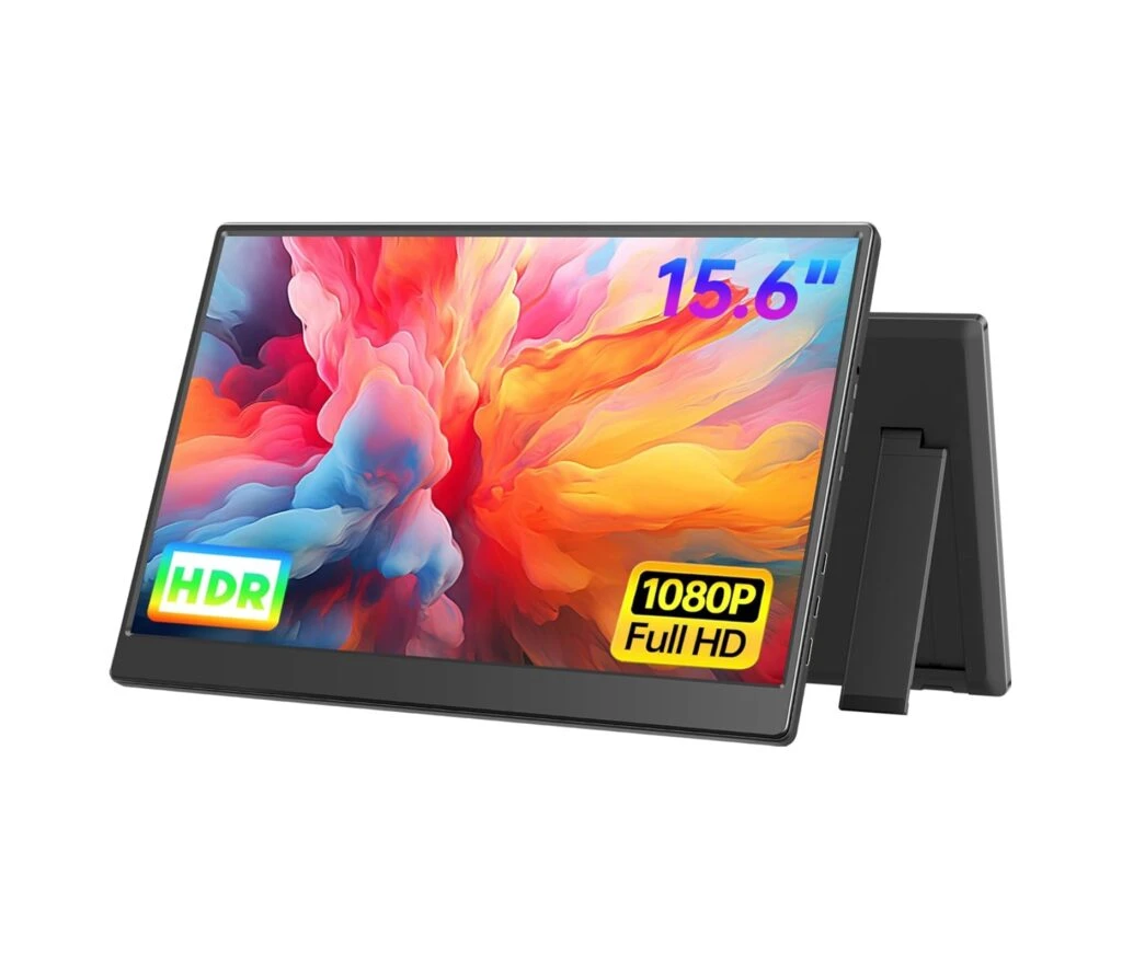 Monitor Portátil UFYQL 15.6" FHD IPS HDR con USB-C y HDMI, Altavoces Integrados's foto | 845 |  BizneCubano